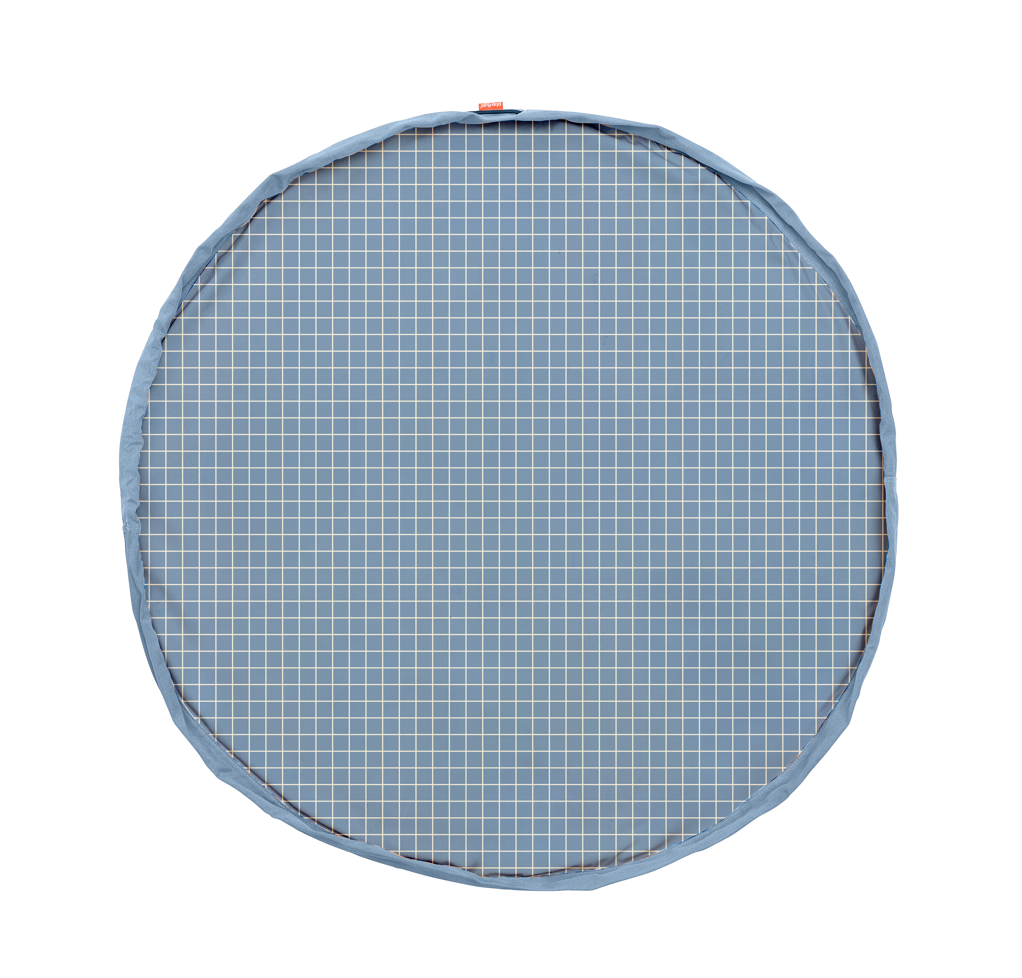 noomad original organic blue grid tapis de jeu & sac de rangement