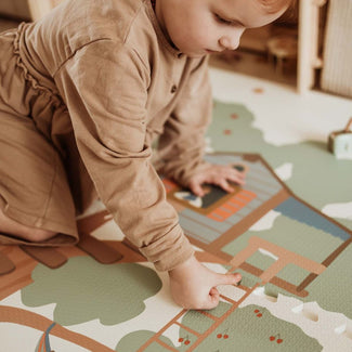 tapis puzzel, boîte de rangement & mini maison - treehouse