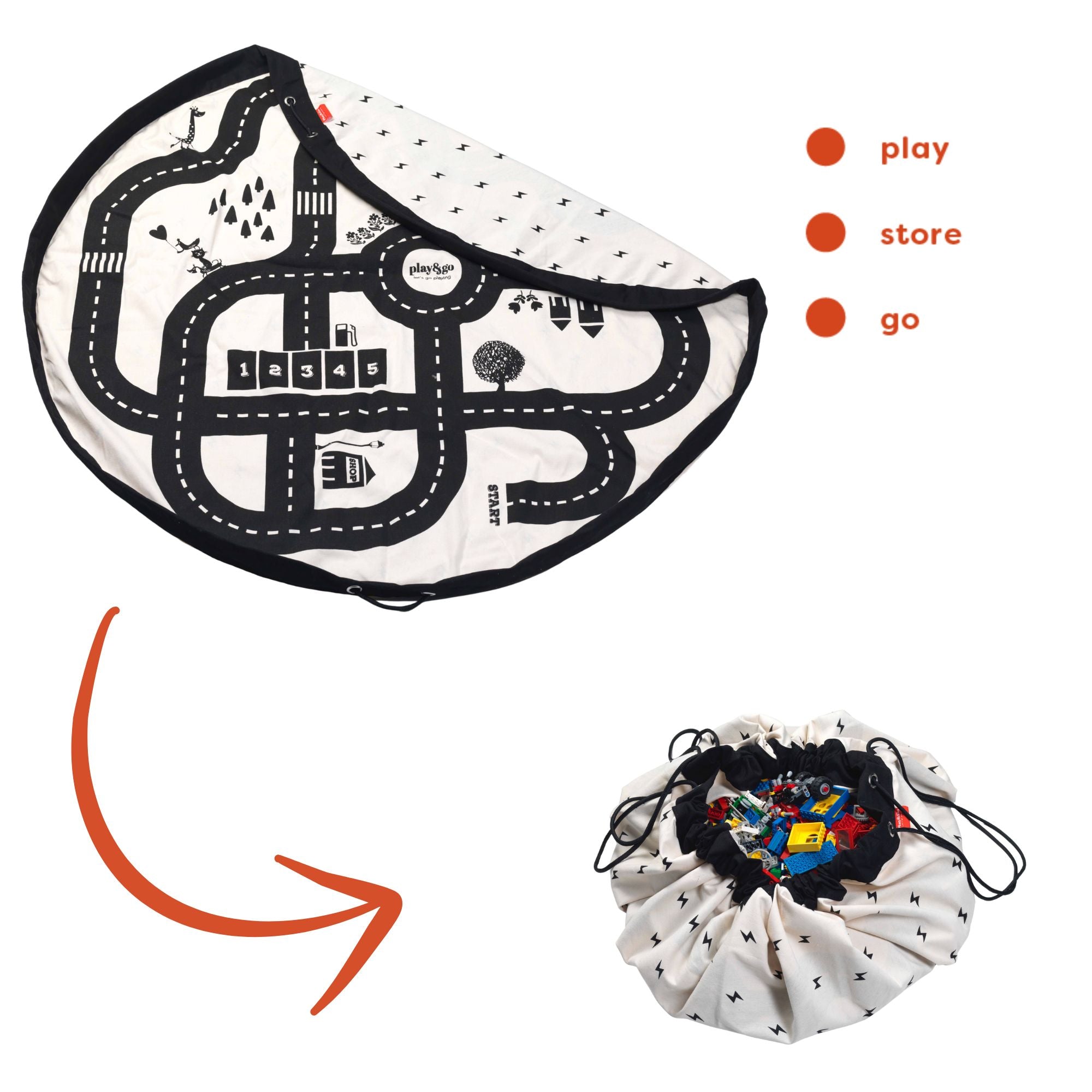 noomad original roadmap/ thunderbolt tapis de jeu & sac de rangement