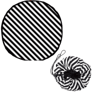 tapis de jeu & sac à jouets - stripes black
