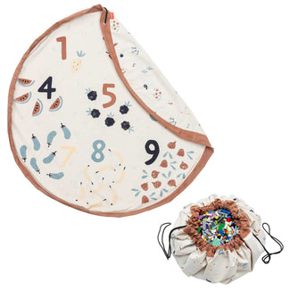 tapis de jeu & sac à jouets - veggie numbers