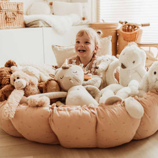 tapis d´éveil & cocon organic - fleuri