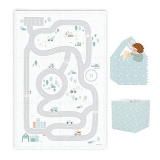 tapis puzzel, boîte de rangement & mini maison - roadmap