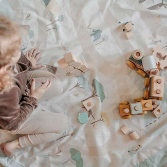 tapis de jeu & sac à jouets - jungle