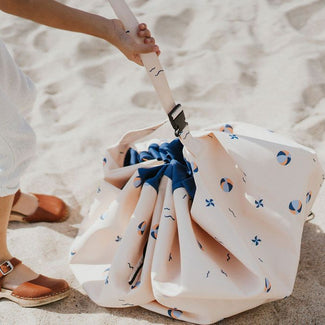 tapis de jeu & sac à jouets outdoor - ballon