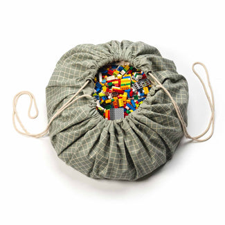 Organic Grid Green Sac De Rangement - Tapis De Jeux