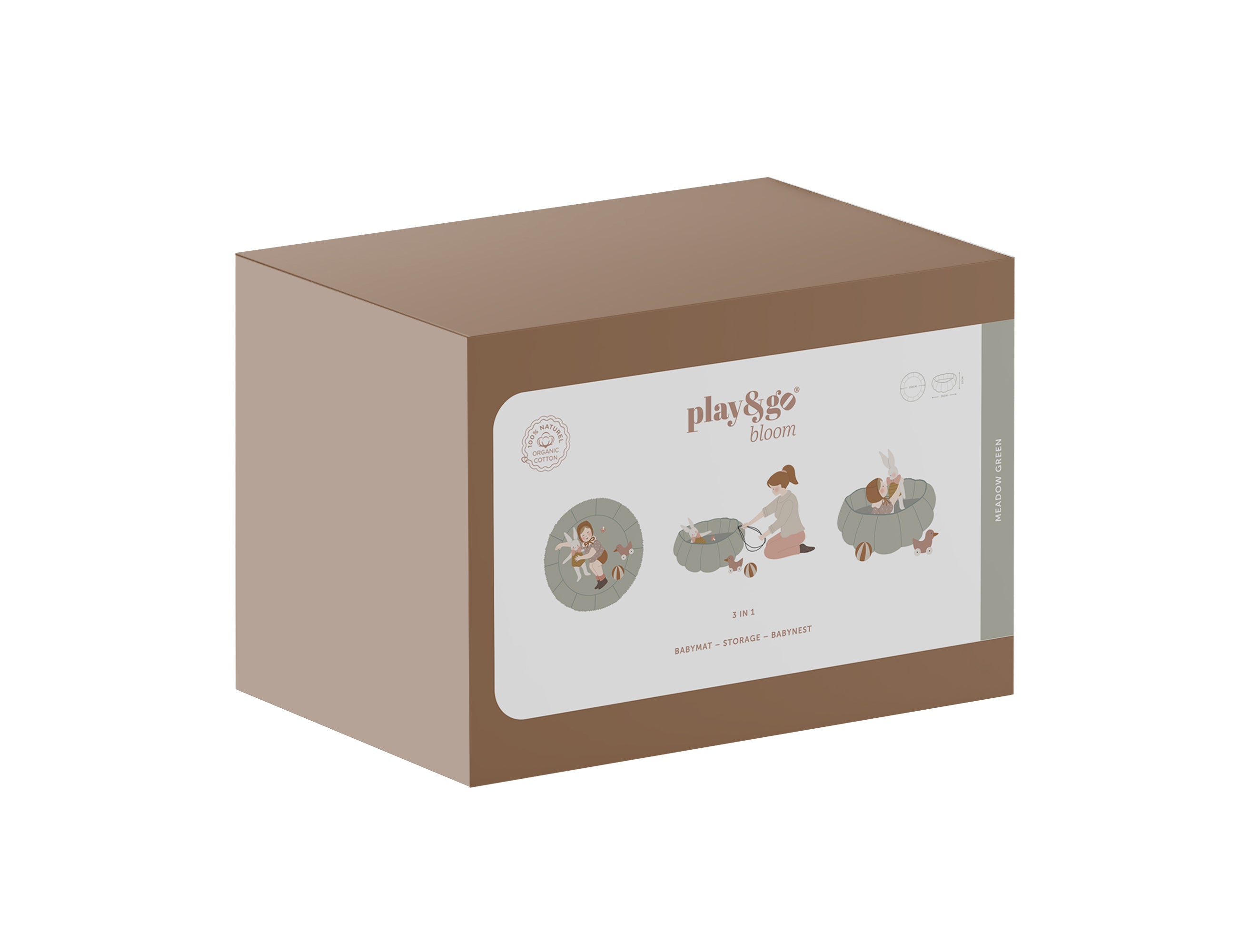 coco dusty blue organic tapis de jeu, cocon & organiseur