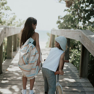 tapis de jeu & sac à jouets outdoor - stripes