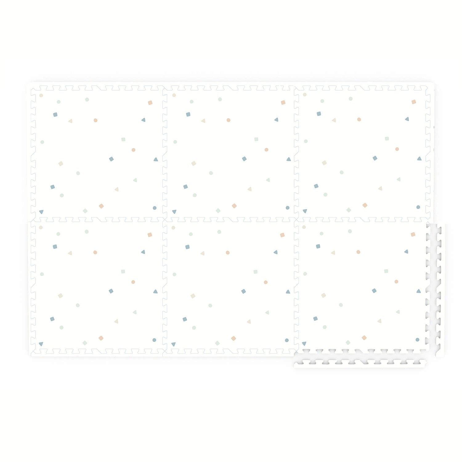 EEVAA worldmap puzzlemat, back side, icons print, edges