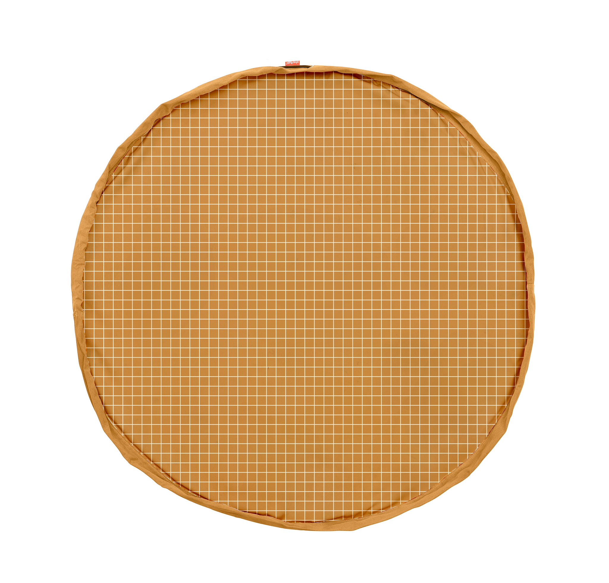 tapis de jeu & sac à jouets - organic mustard grid