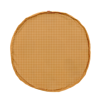 Organic Grid Mustard Sac De Rangement - Tapis De Jeux
