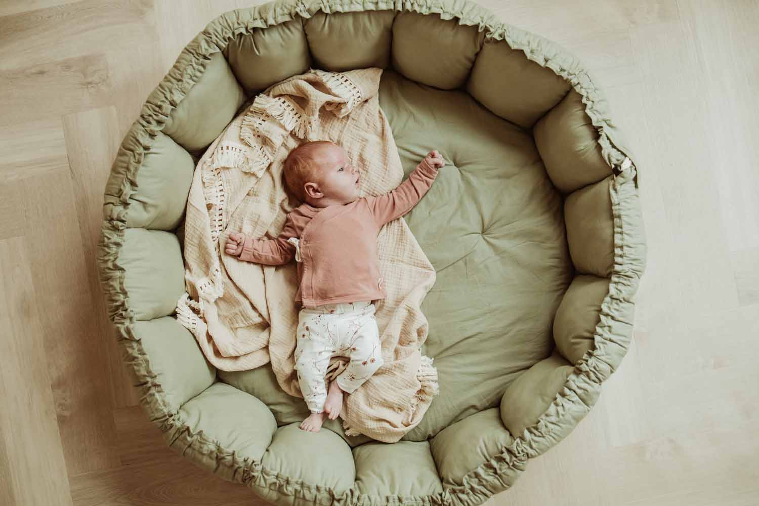tapis d´éveil & cocon organic - meadow green