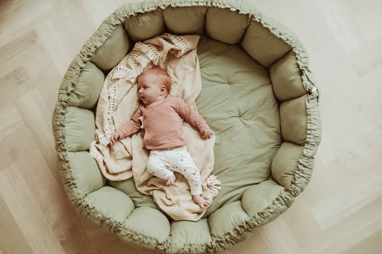 tapis d´éveil & cocon organic - meadow green