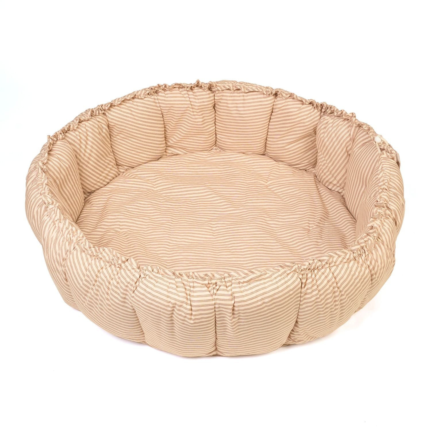 bloom stripes brown babymat, crib, raised edges