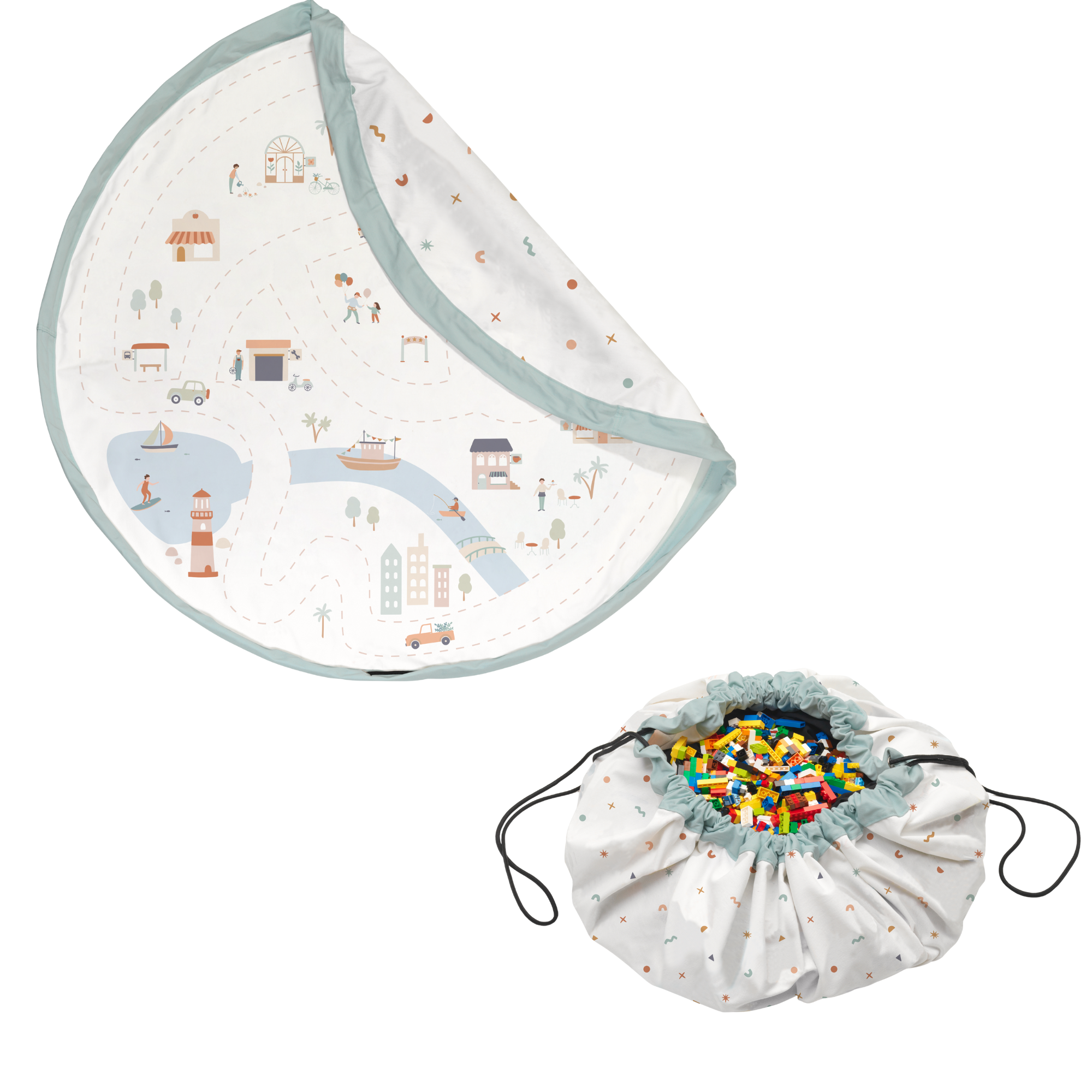 tapis de jeu & sac à jouets - citymap
