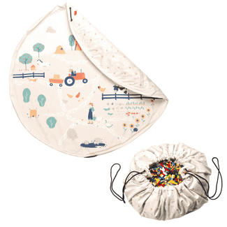 tapis de jeu & sac à jouets - farm