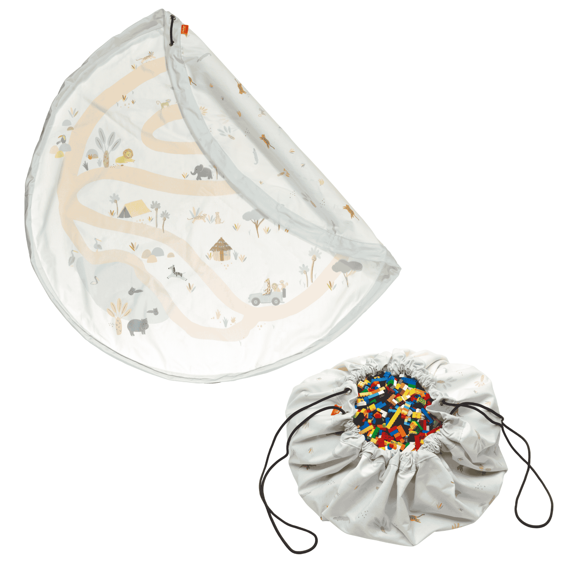  tapis de jeu & sac à jouets - jungle