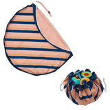 tapis de jeu & sac à jouets outdoor - mokka stripes