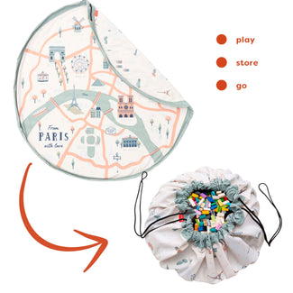 noomad original paris map tapis de jeu & sac de rangement