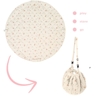 noomad soft rabbit organic tapis d'éveil & sac