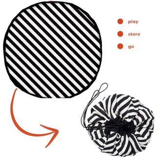 noomad original stripes black tapis de jeu & sac de rangement