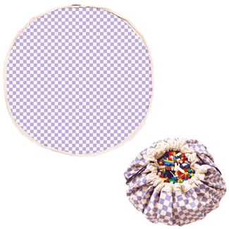 tapis de jeu & sac à jouets - vichy purple