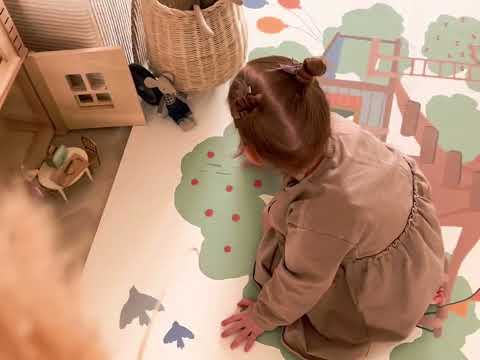  tapis puzzel, boîte de rangement & mini maison - treehouse