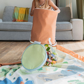 soo zoo tapis de jeu & panier de rangement
