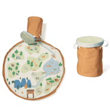 tapis de jeu & panier à jouets - zoo