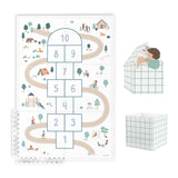 tapis puzzel, boîte de rangement & mini maison - marelle
