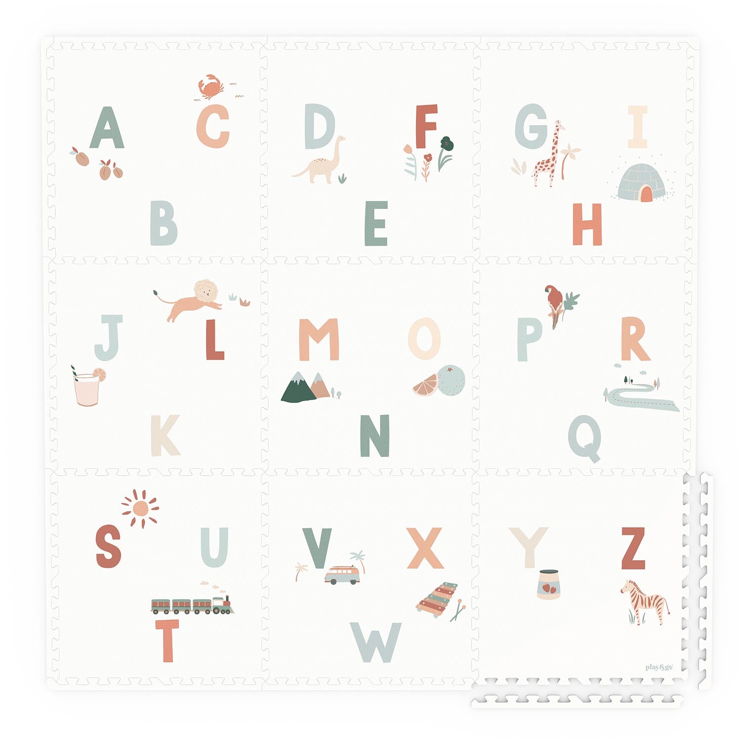 alphabet/terrazzo puzzlemat