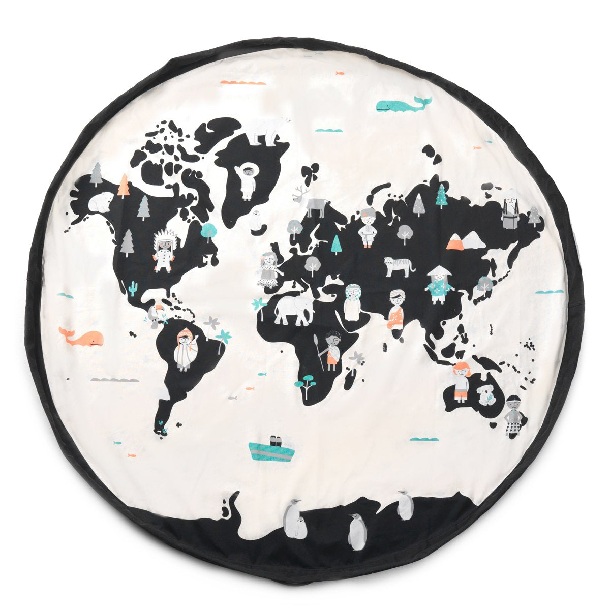 worldmap/stars toy storage bag and play mat